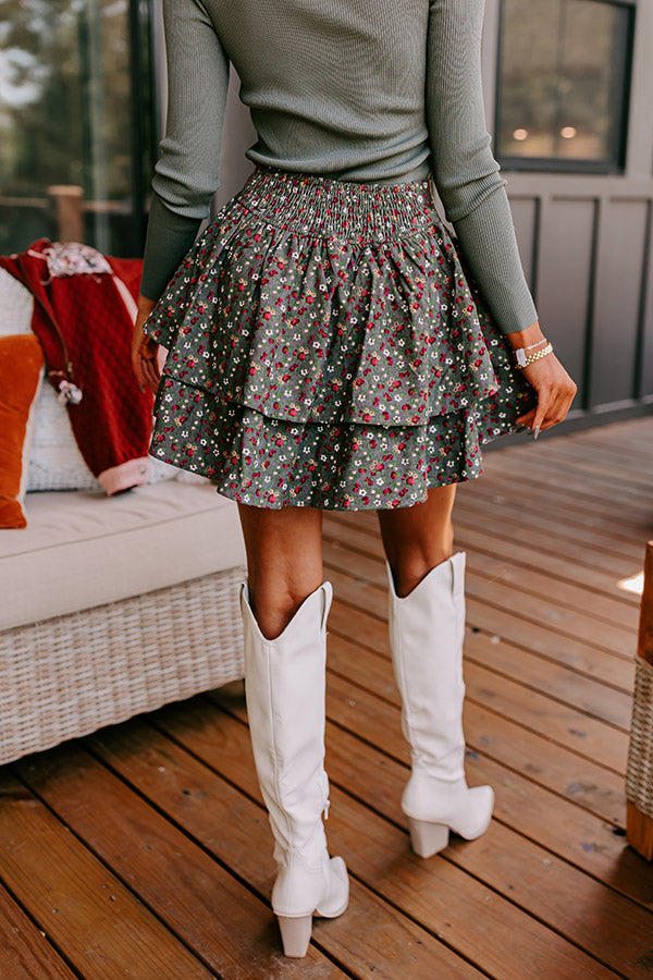 The Evelyn High Waist Floral Skirt