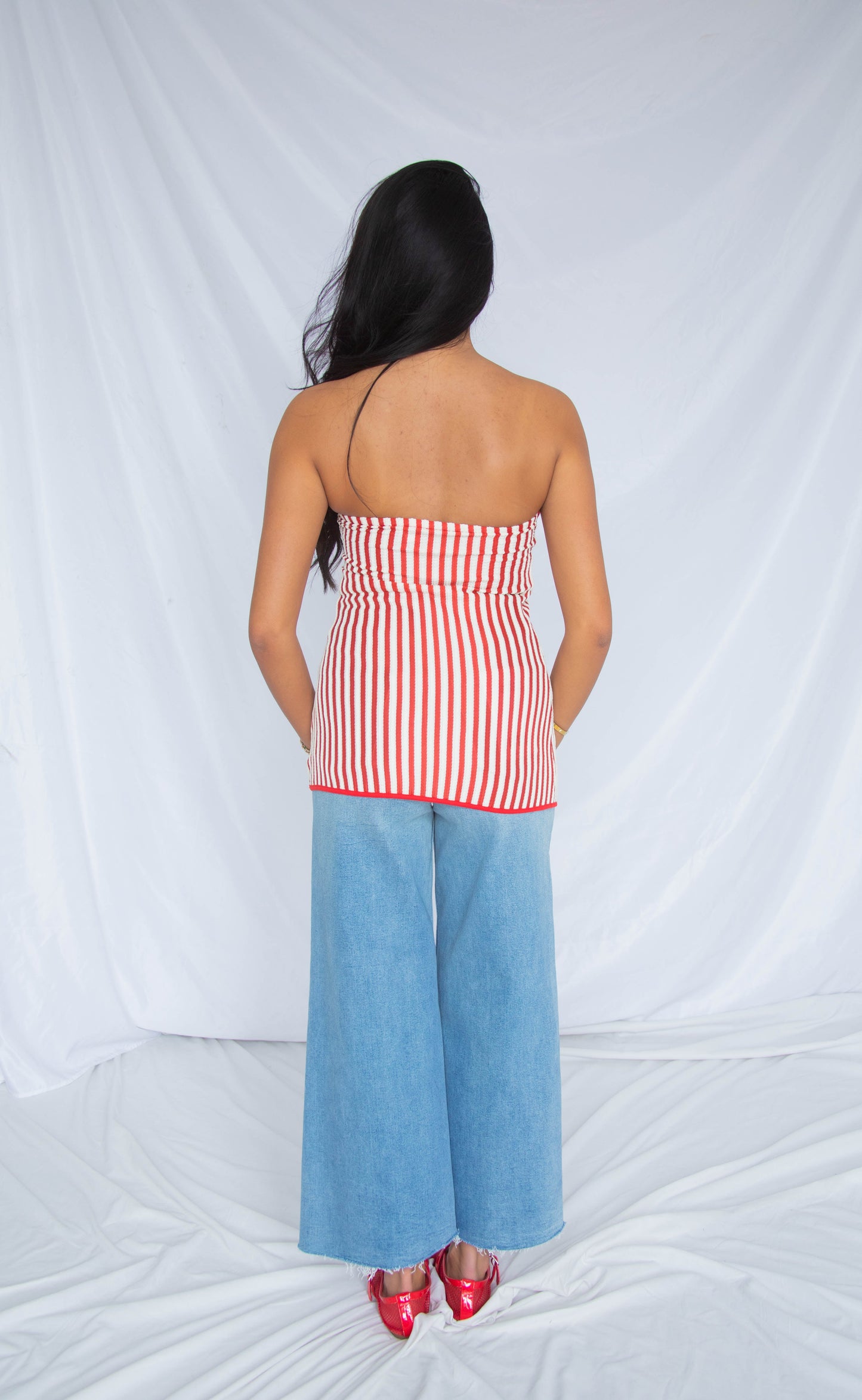 hot streak stripe tube top