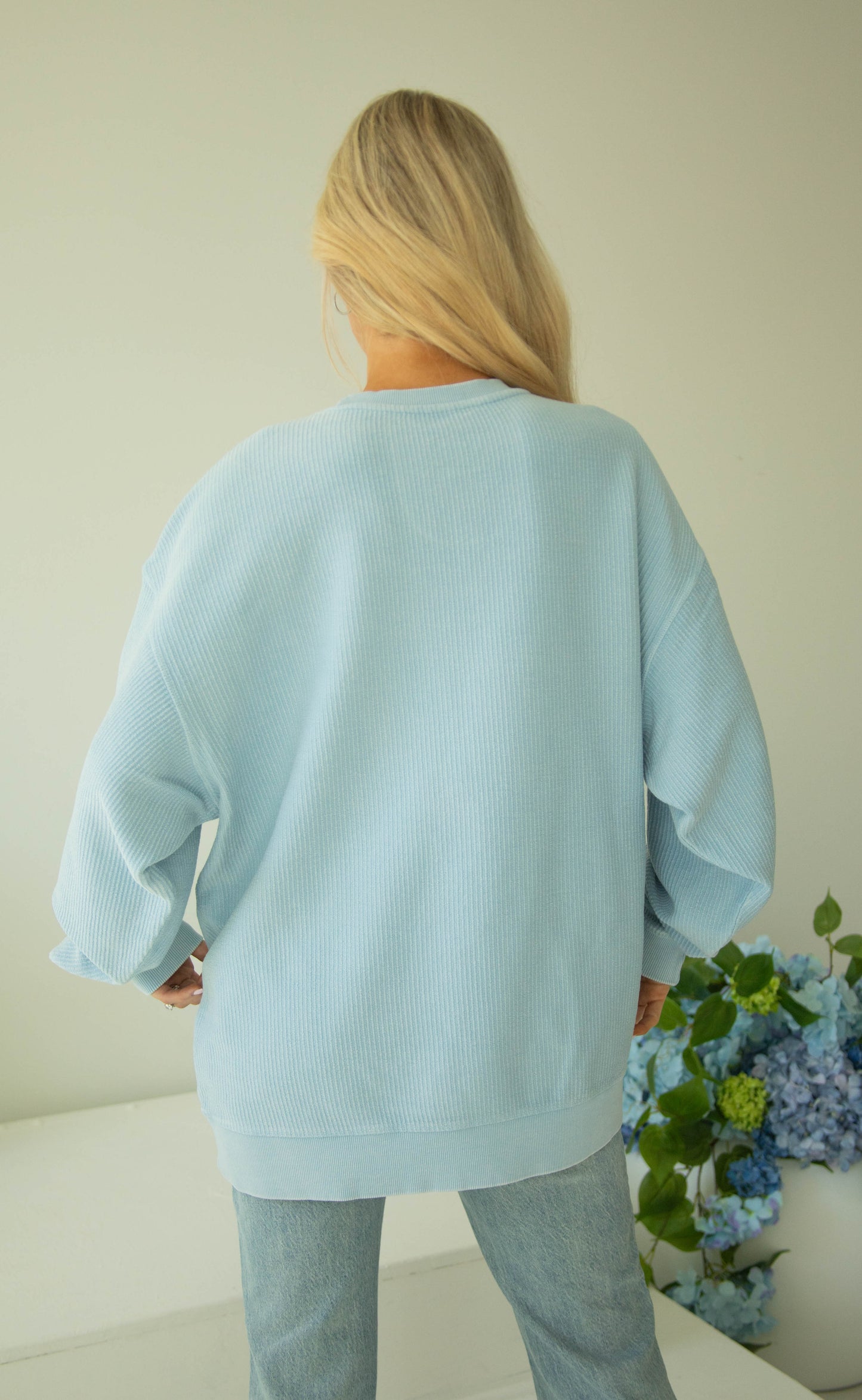 charlie southern: classic mom cord - blue