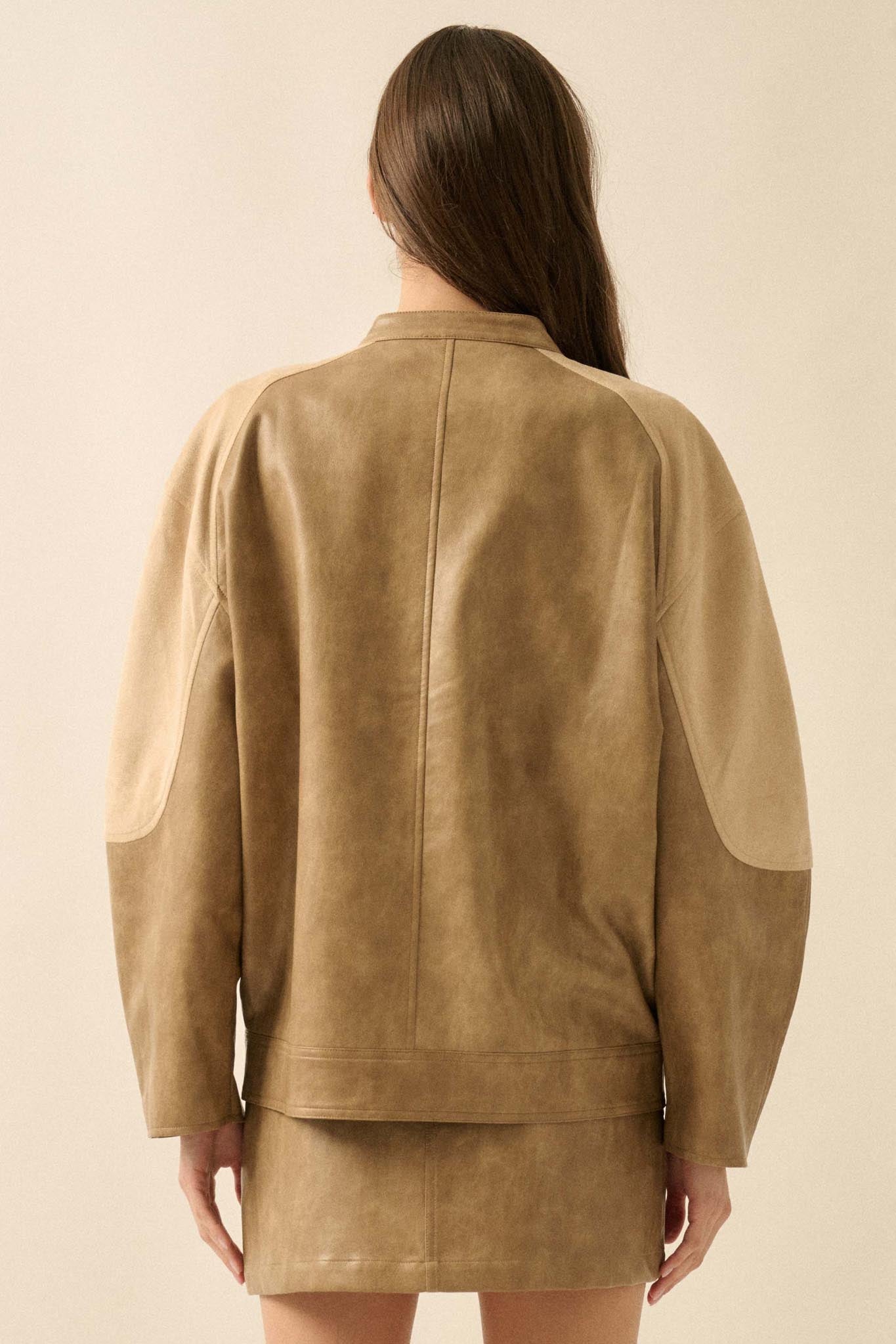 Open Road Vegan Leather and Suede Jacket