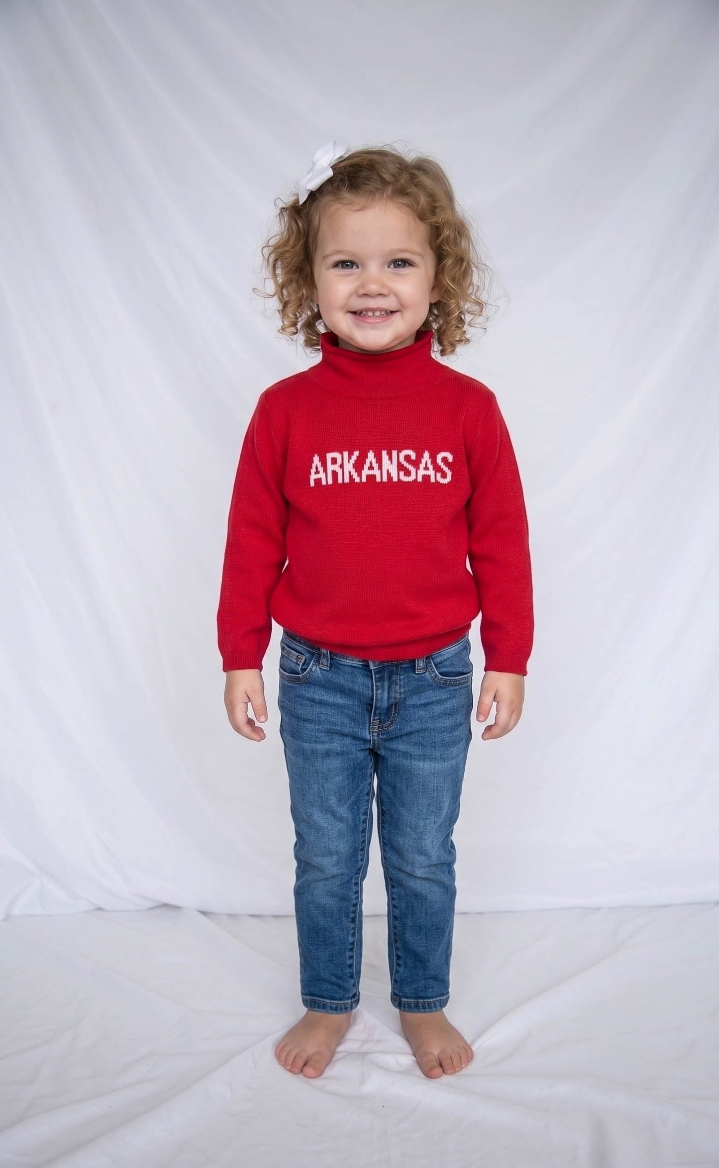 arkansas rollneck sweater - kids