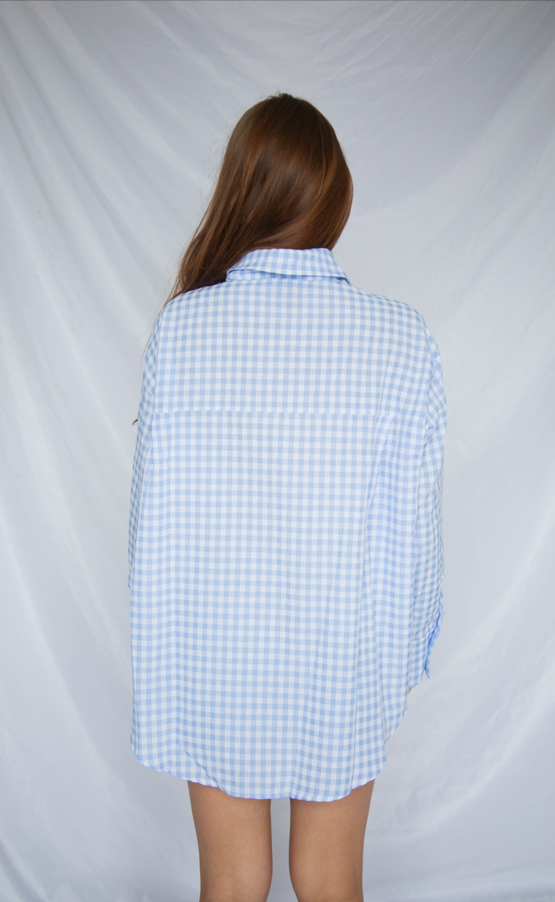 going gingham button down - blue