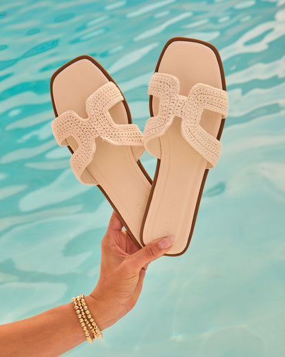 Albah Crochet H Strap Sandals