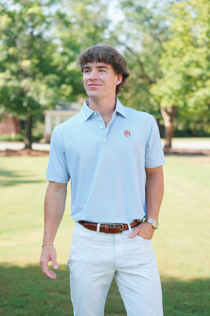 Aubie Tile Print Polo