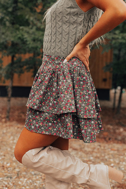 The Evelyn High Waist Floral Skirt