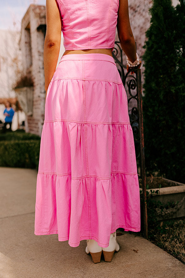 Lady Luck High Waist Denim Skirt