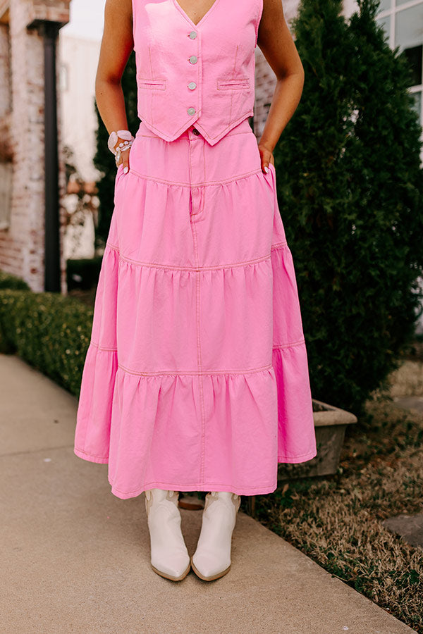 Lady Luck High Waist Denim Skirt