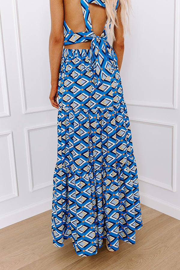 Oceanside Brunch High Waist Maxi Skirt