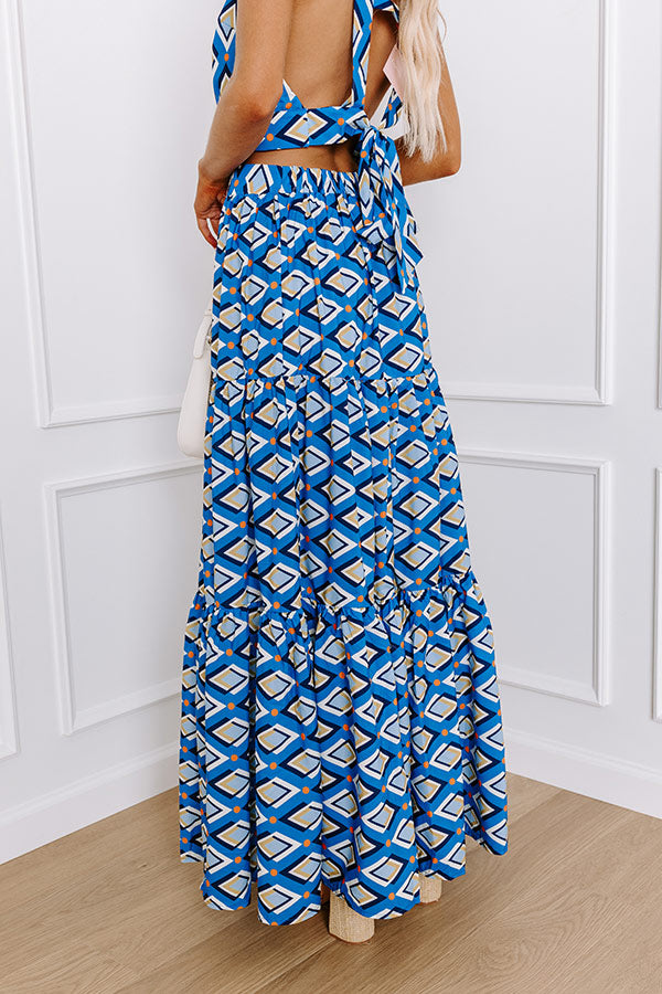 Oceanside Brunch High Waist Maxi Skirt