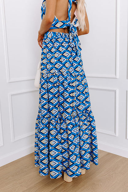 Oceanside Brunch High Waist Maxi Skirt