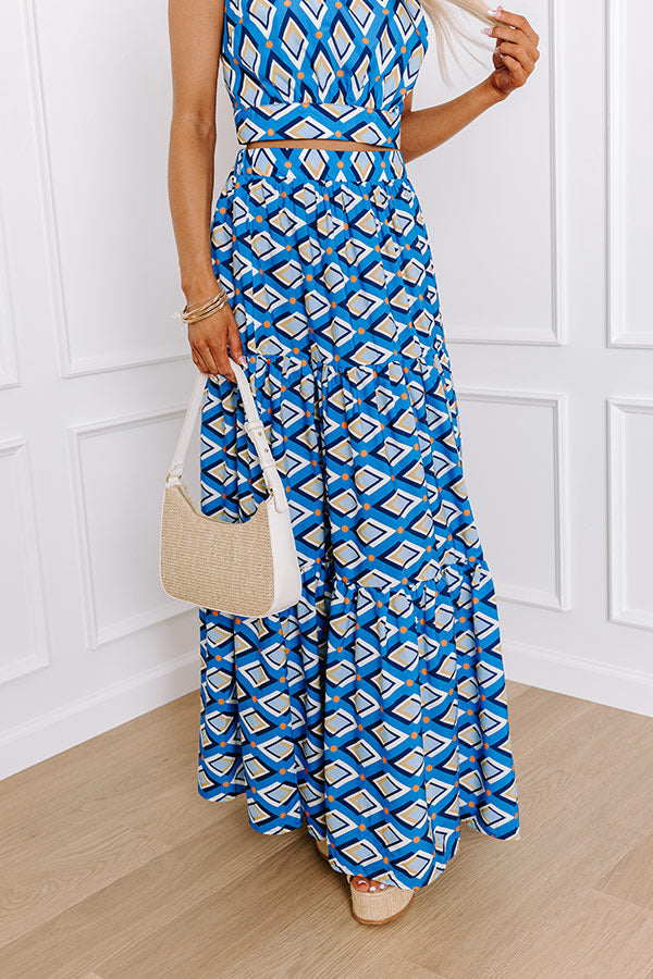 Oceanside Brunch High Waist Maxi Skirt