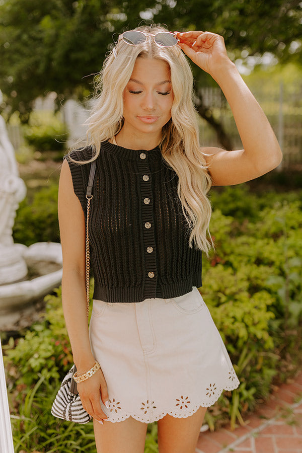 The Nora High Waist Eyelet Mini Skirt
