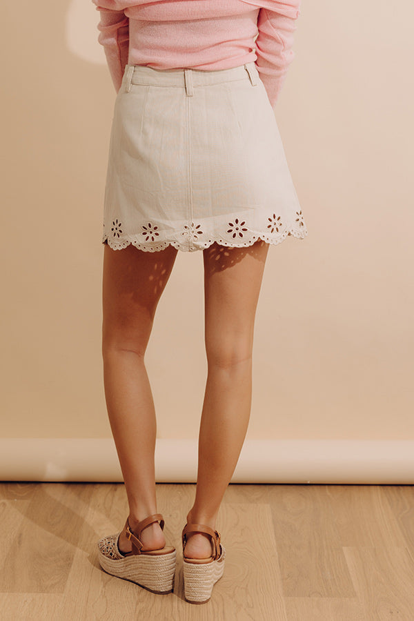 The Nora High Waist Eyelet Mini Skirt