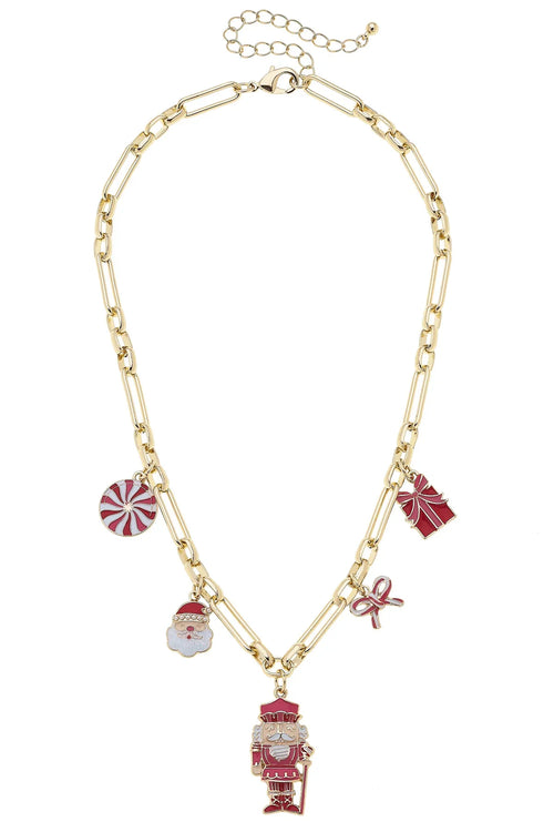 Canvas Style Christmas Cheer Charm Necklace