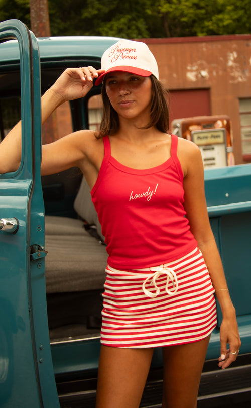 charlie southern: howdy tank - red
