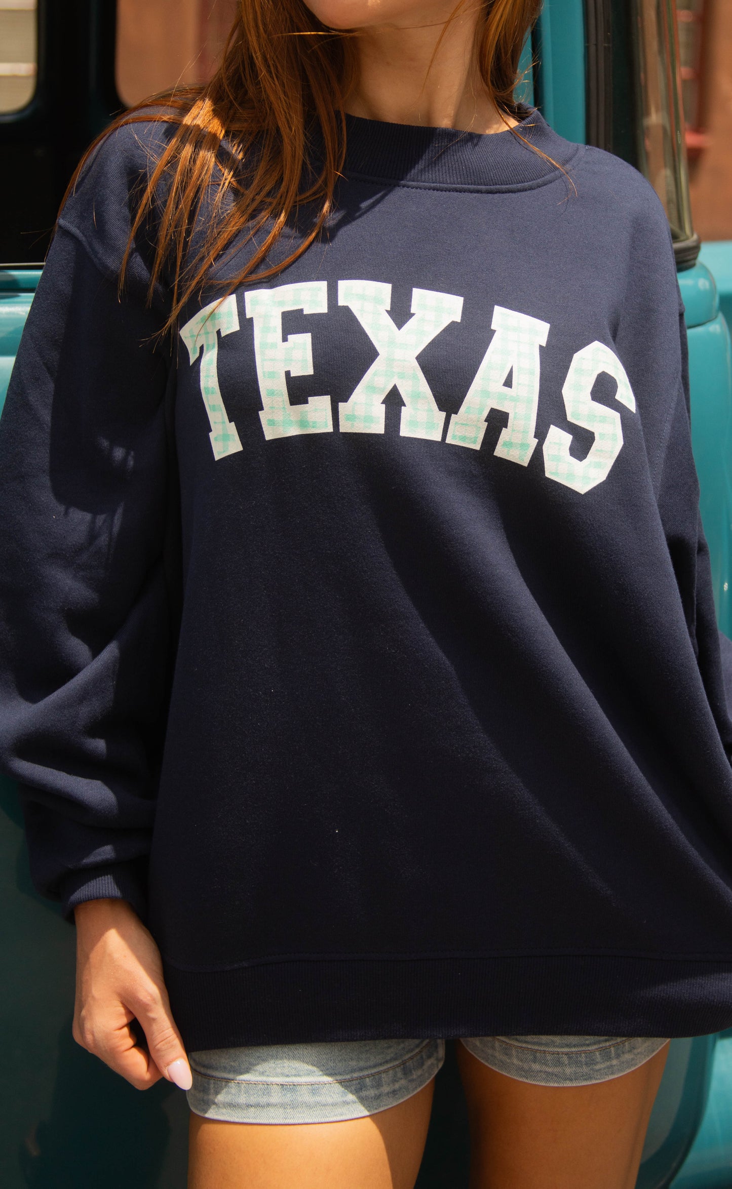 charlie southern: texas mock neck - navy