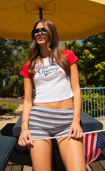 friday + saturday: american honey baby tee
