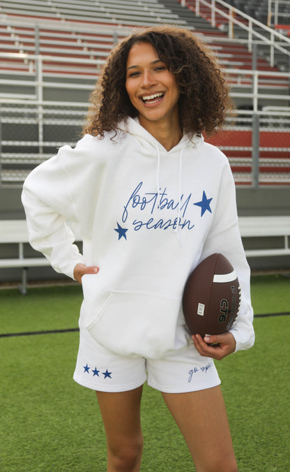charlie southern: football season hoodie - blue