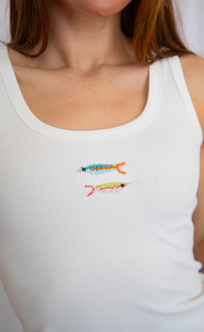 colorful fish beaded tank