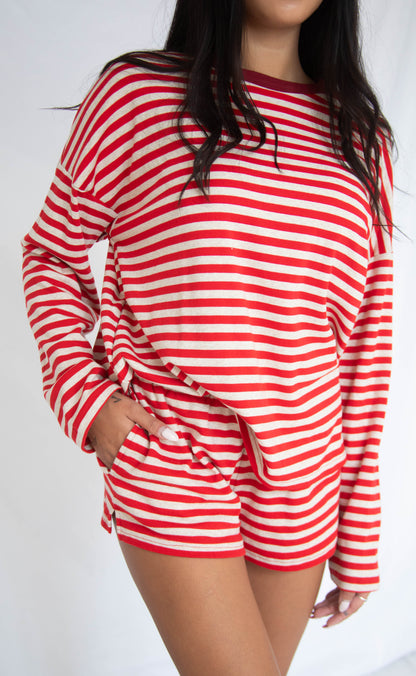 lover red stripe set