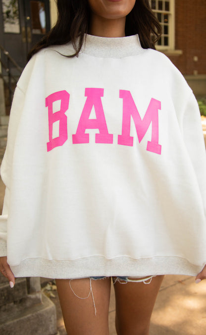 mahj bam reversible mock neck - pink