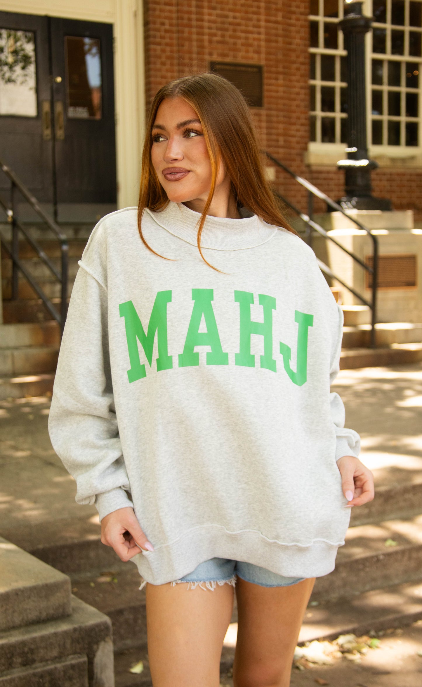 mahj bam reversible mock neck - green