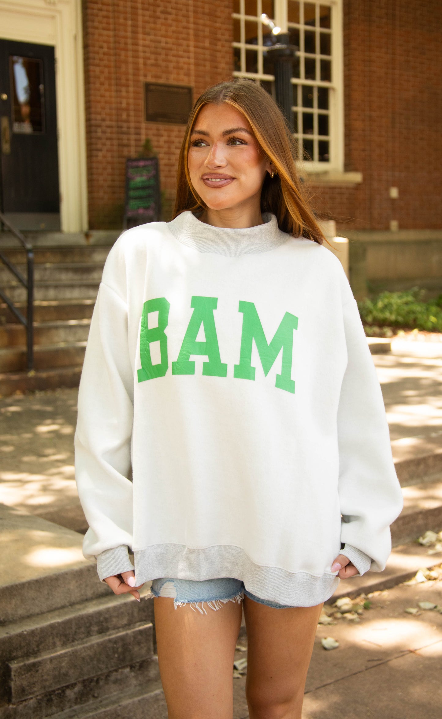 mahj bam reversible mock neck - green
