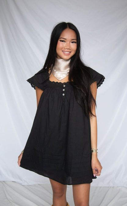 blank page cotton eyelet mini dress