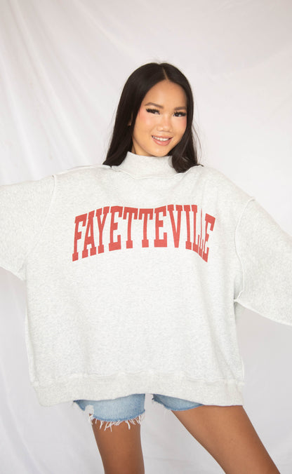 fayetteville reversible mock neck - grey