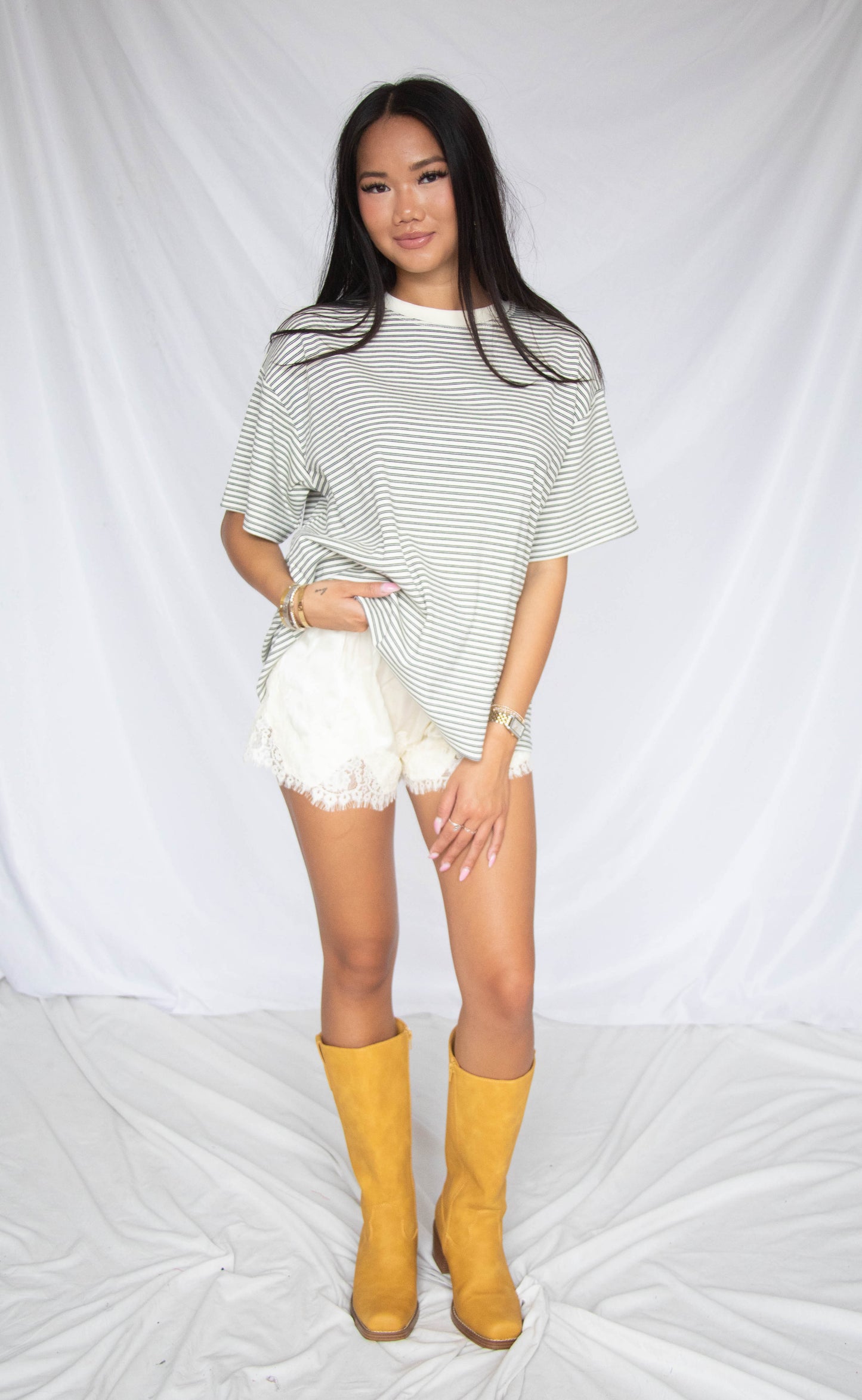 back to the basics striped oversize t-shirt