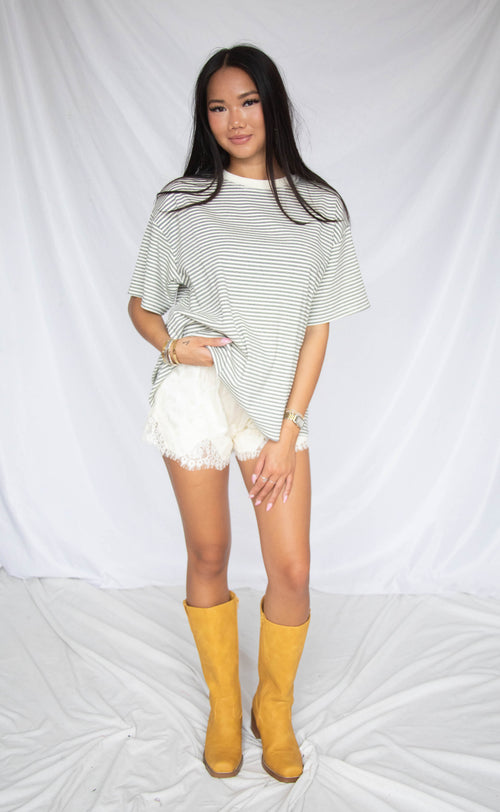 back to the basics striped oversize t-shirt