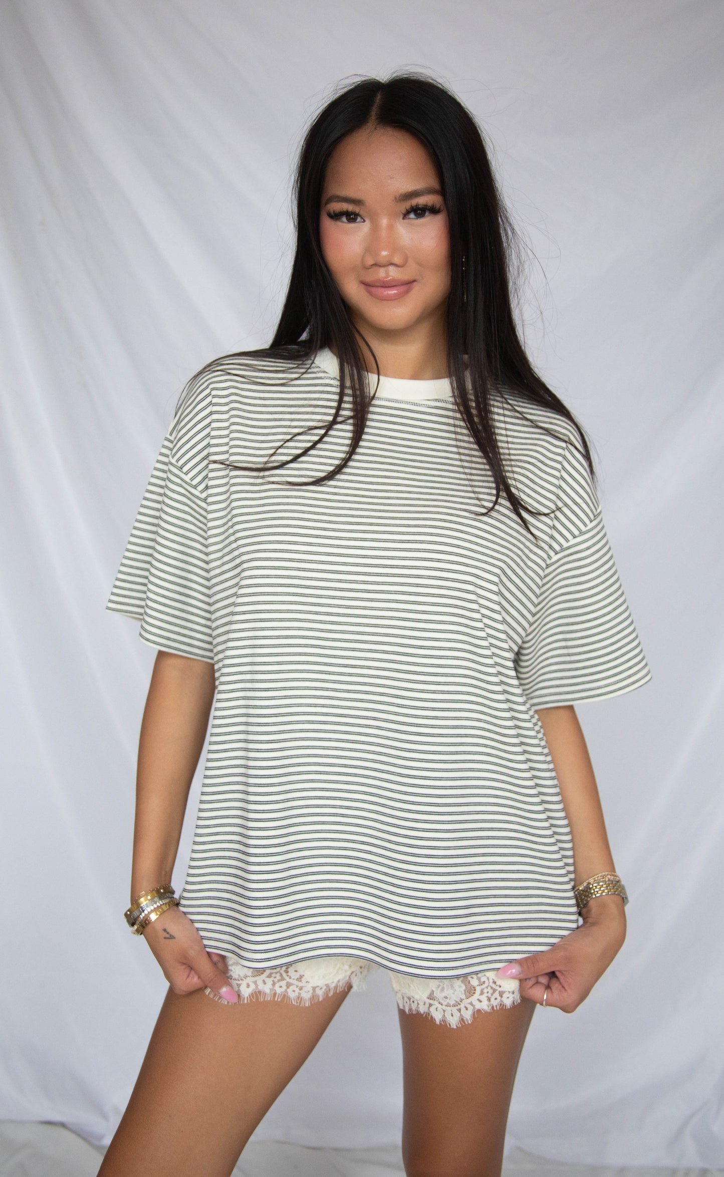 back to the basics striped oversize t-shirt