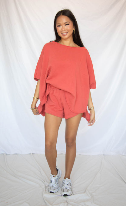 on the move two piece set - red