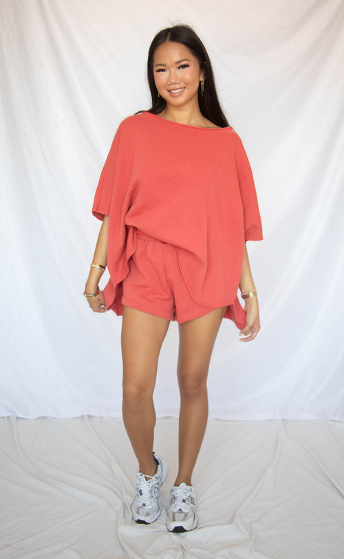 on the move two piece set - red