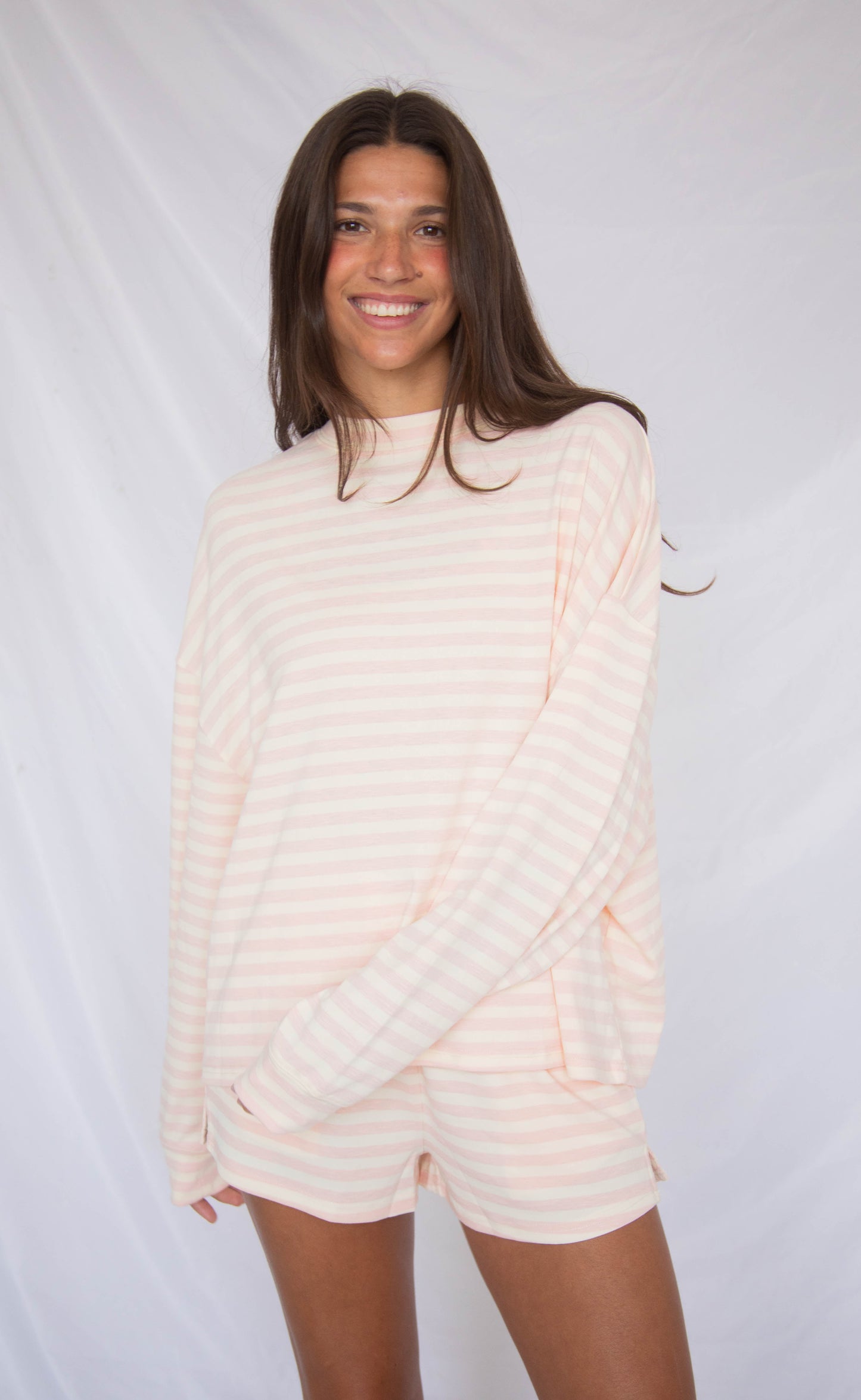 not over you striped set - pink