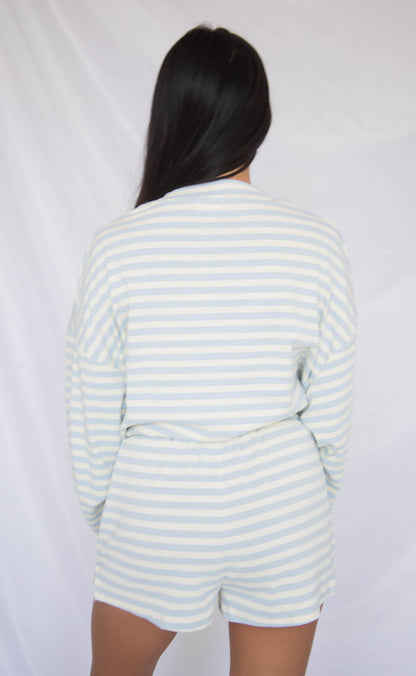 not over you striped set - blue