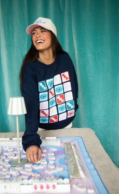 friday + saturday: mahjong tiles sweatshirt