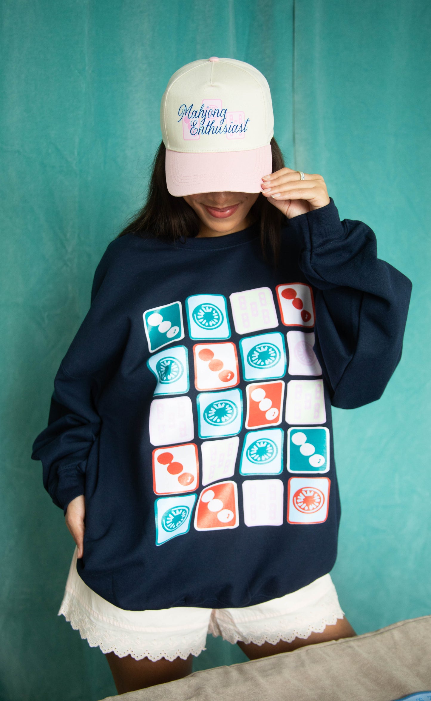 friday + saturday: mahjong tiles sweatshirt