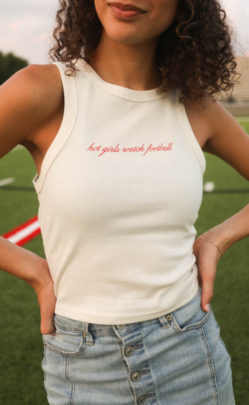 friday + saturday: hot girls watch football tank