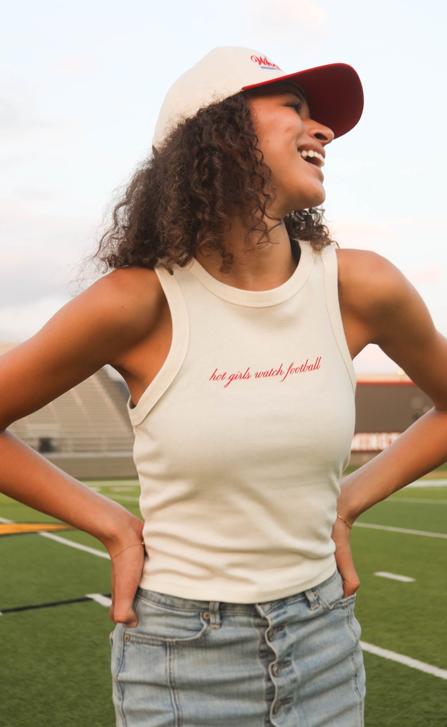 friday + saturday: hot girls watch football tank