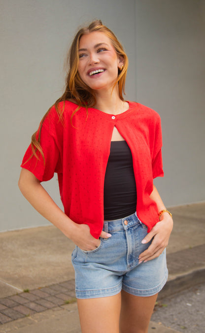 love note pointelle cardigan