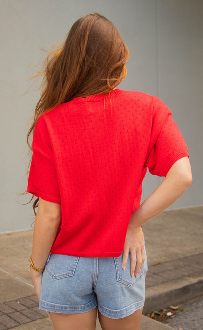 love note pointelle cardigan