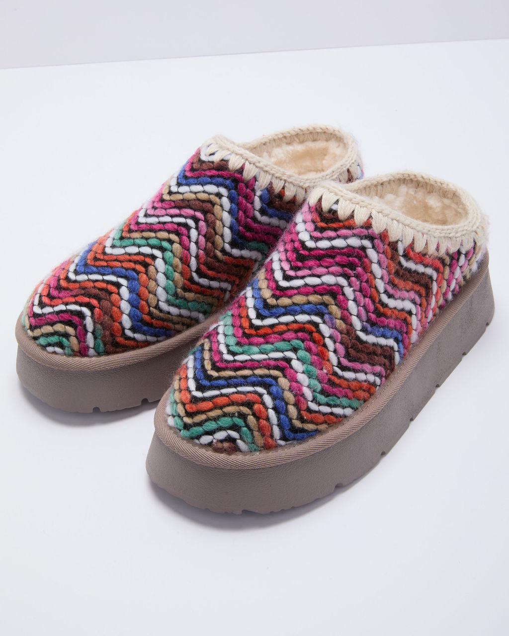 Emberlane Embroidered Platform Mules