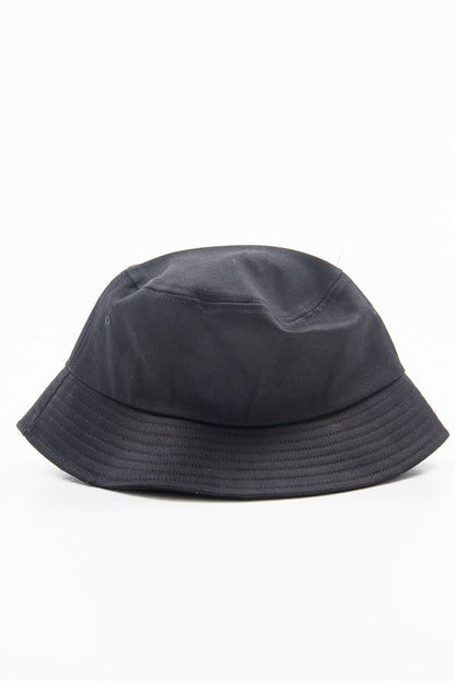 Black Canvas Stitch Detail Bucket Hat - Jamee
