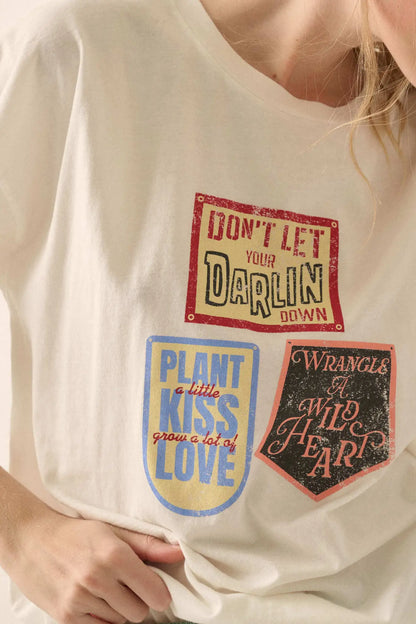 Western Love Quotes Vintage-Print Graphic Tee