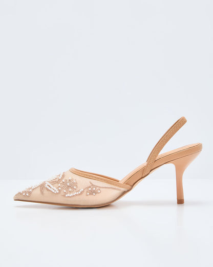Early Exit Embellished Slingback Heels