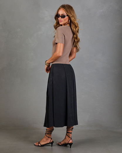 Dual Mode Color Block Midi Dress