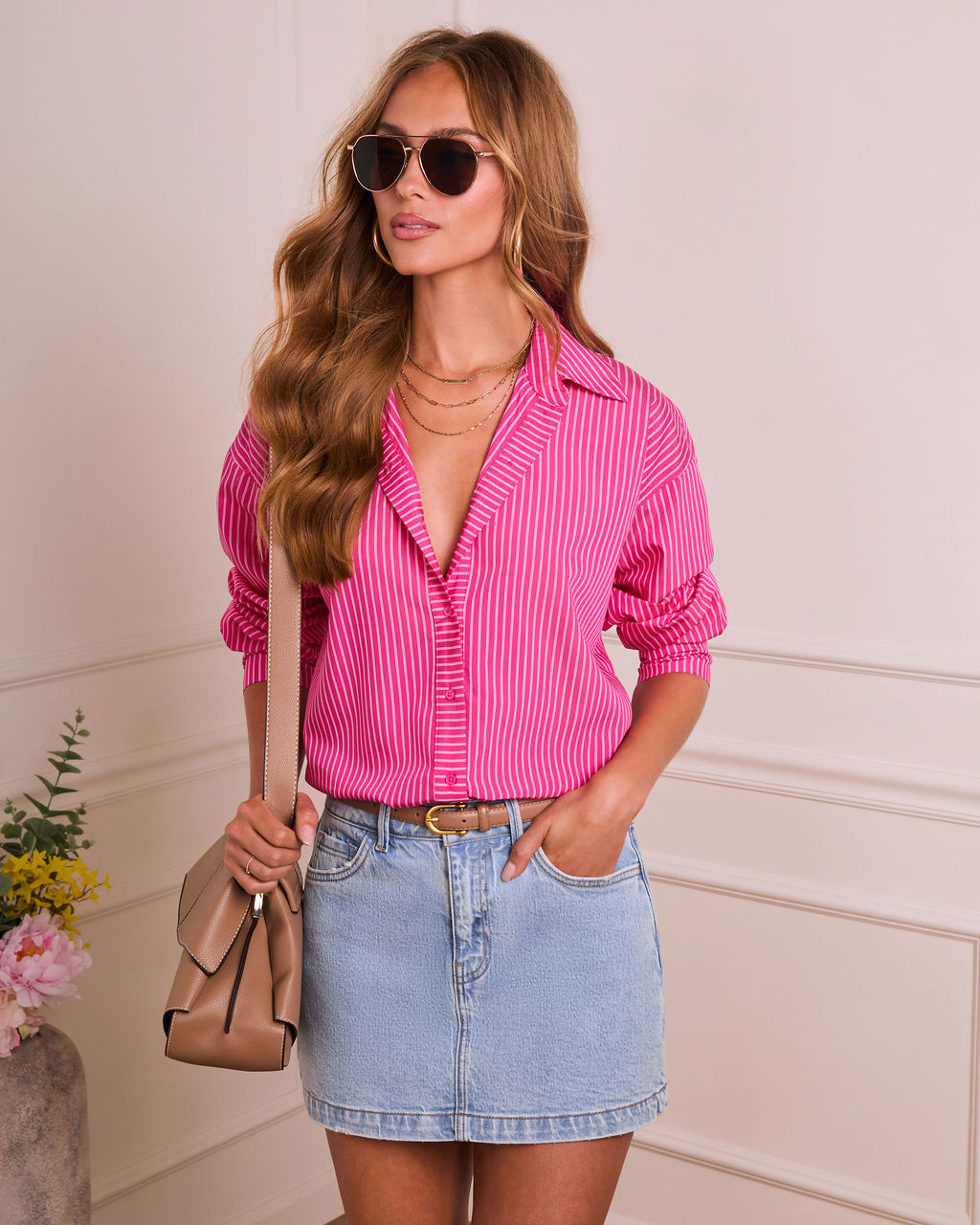 Delicate Muse Button Down Top