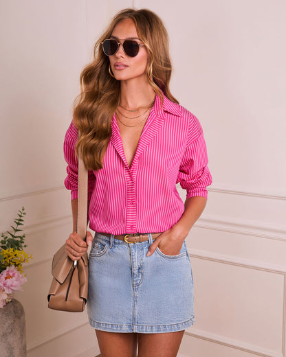 Delicate Muse Button Down Top