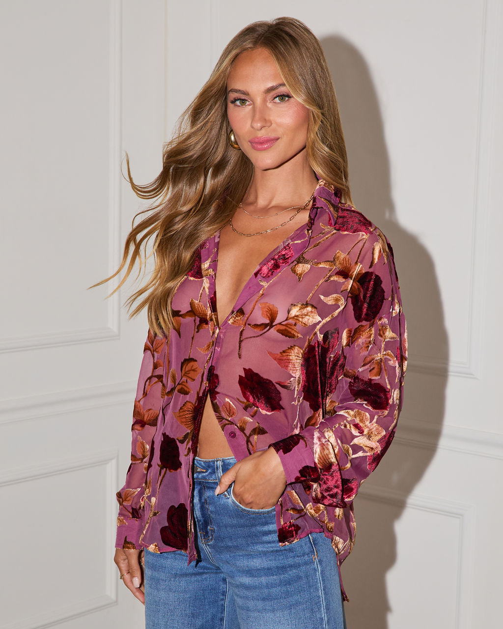 Britlen Button Down Blouse
